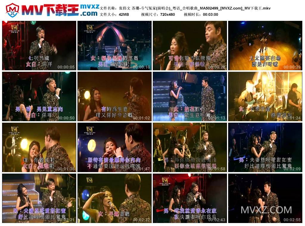 张伟文 苏珊-斗气冤家(演唱会)_粤语_合唱歌曲_MA502499